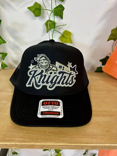 Knights Faux Embroidered Trucker Hat